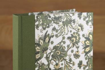 Preview: Skizzenbuch grüne Palmblätter, partiell vergoldet